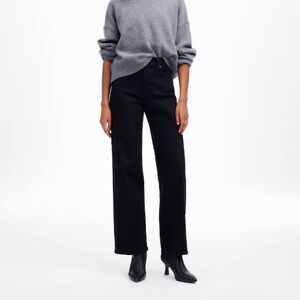 Madewell the perfect vintage wide leg Jean - black.